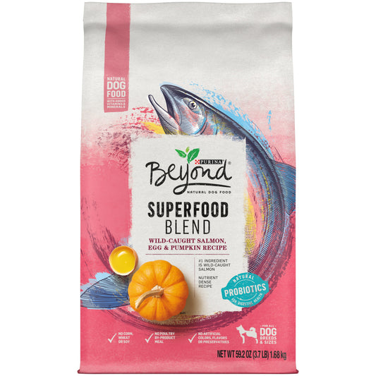 Purina Beyond Superfood Blend Salmon, Egg & Pumpkin Recipe Natural Dry Dog Food, 3.7-lb bag
