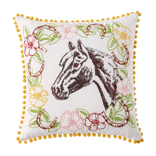 The Pioneer Woman Horse Cameo Decorative Throw Pillow
